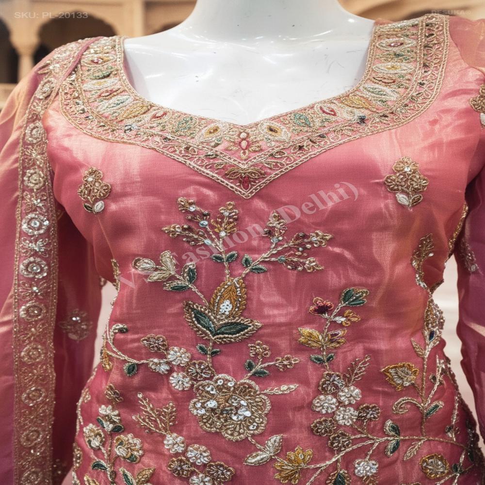 PL-20133 Silk Kurti Palazzo Set