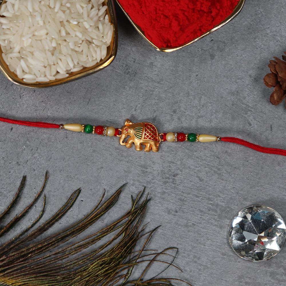 Elephant Rakhi  Handcrafted Traditional Design for Raksha Bandhan