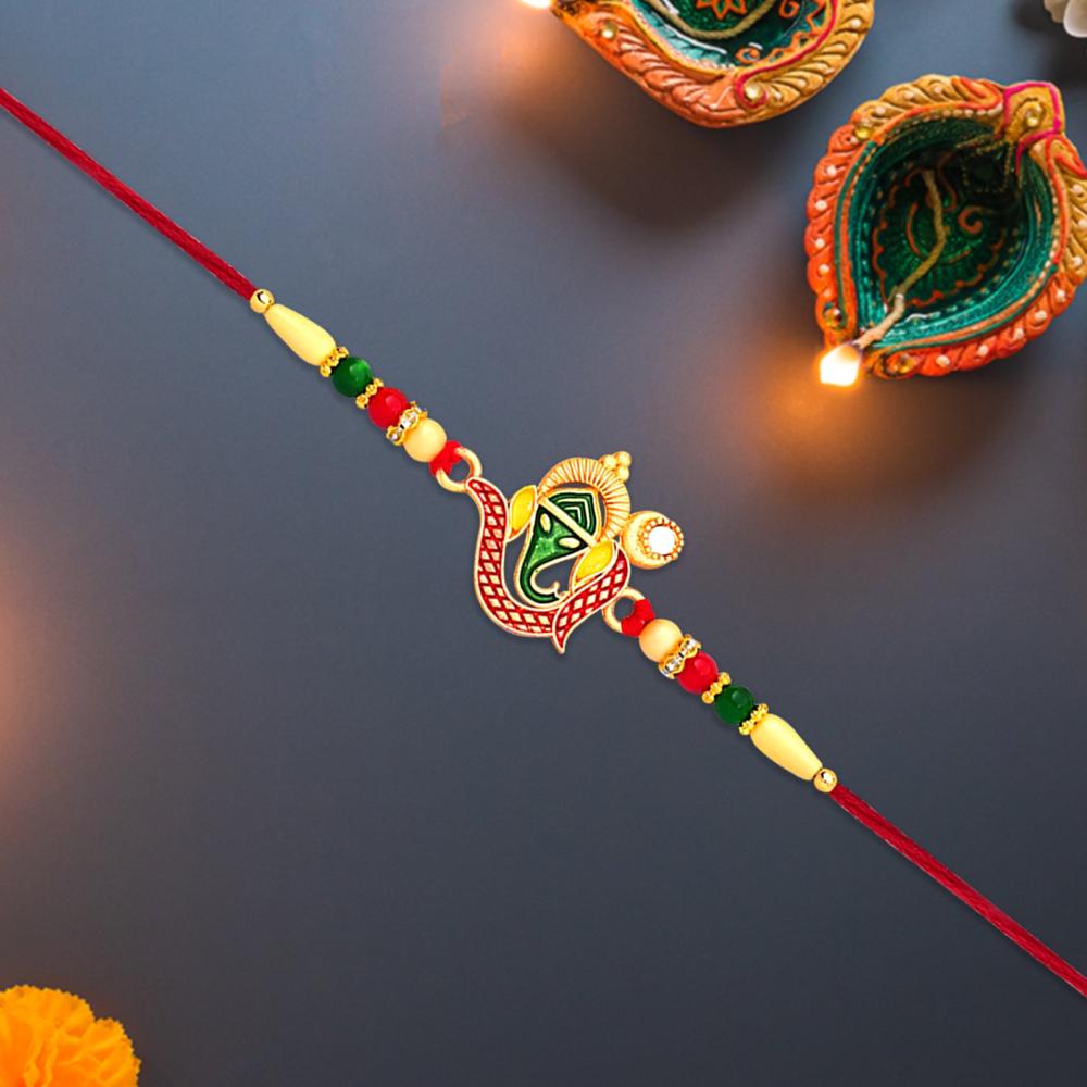 Ganpati Rakhi  Handcrafted Traditional Symbol of Protection