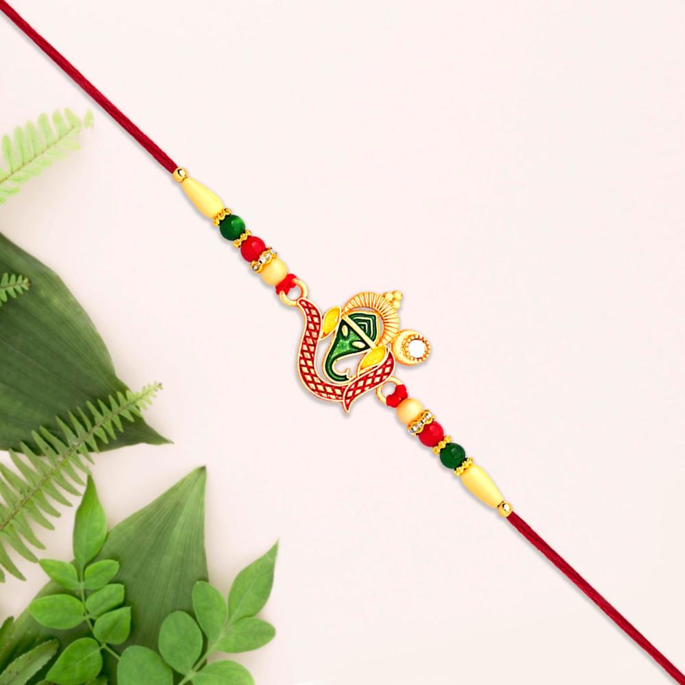 Ganpati Rakhi  Handcrafted Traditional Symbol of Protection