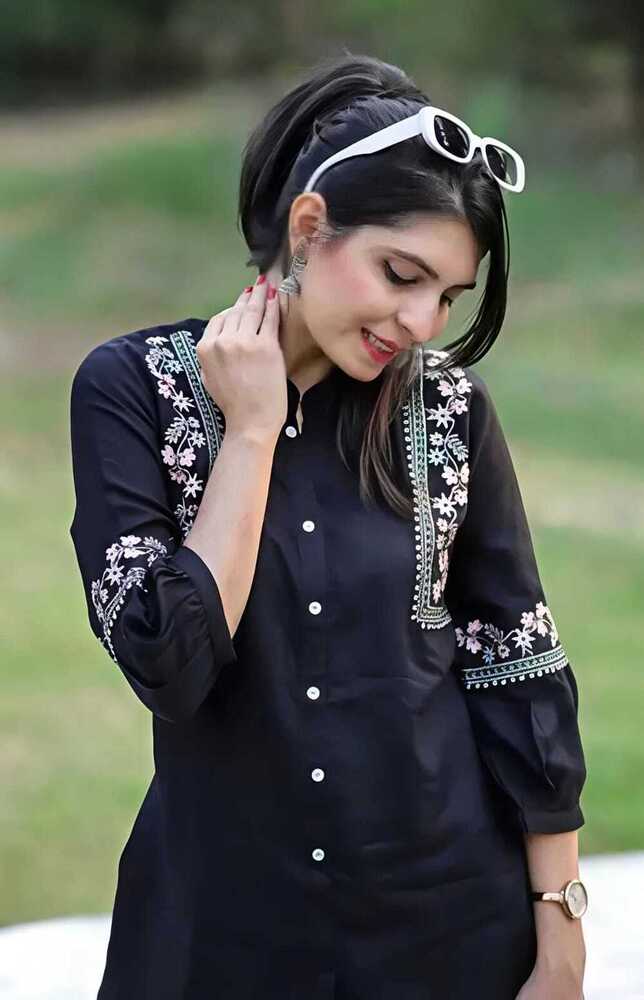 Reyon Embroidery Work Women Shirt