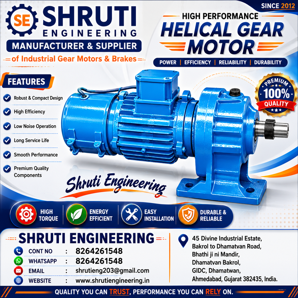 Helical Gearbox with AC Brake Motor