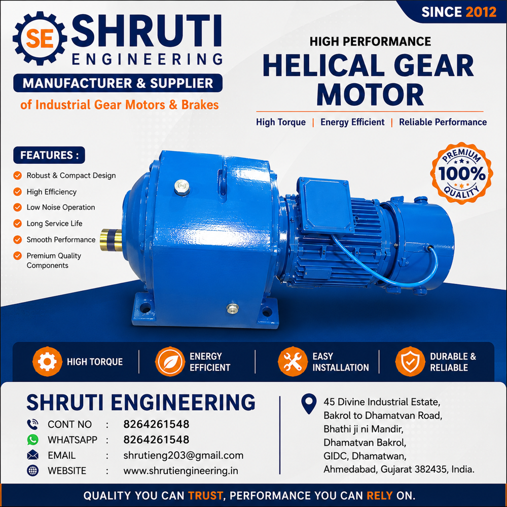 Helical Gearbox with AC Brake Motor