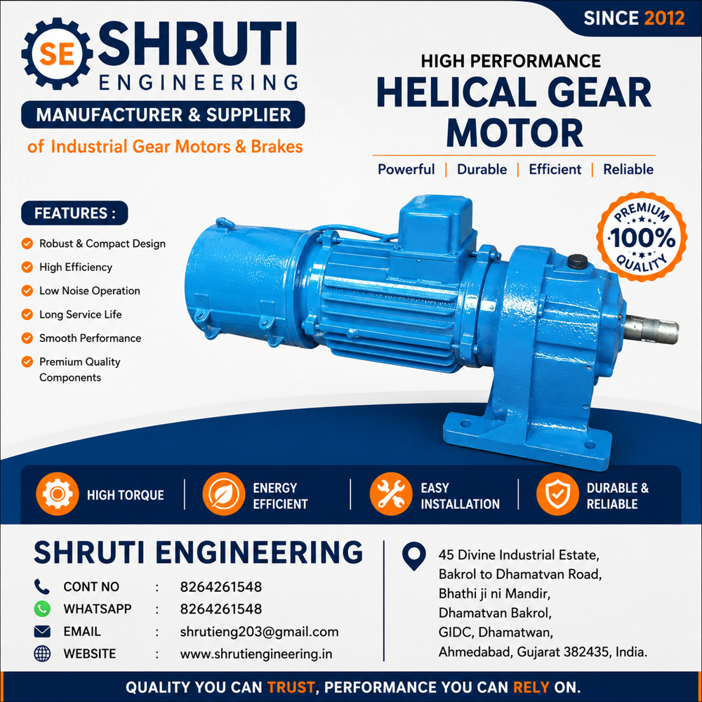 Helical Gearbox with AC Brake Motor