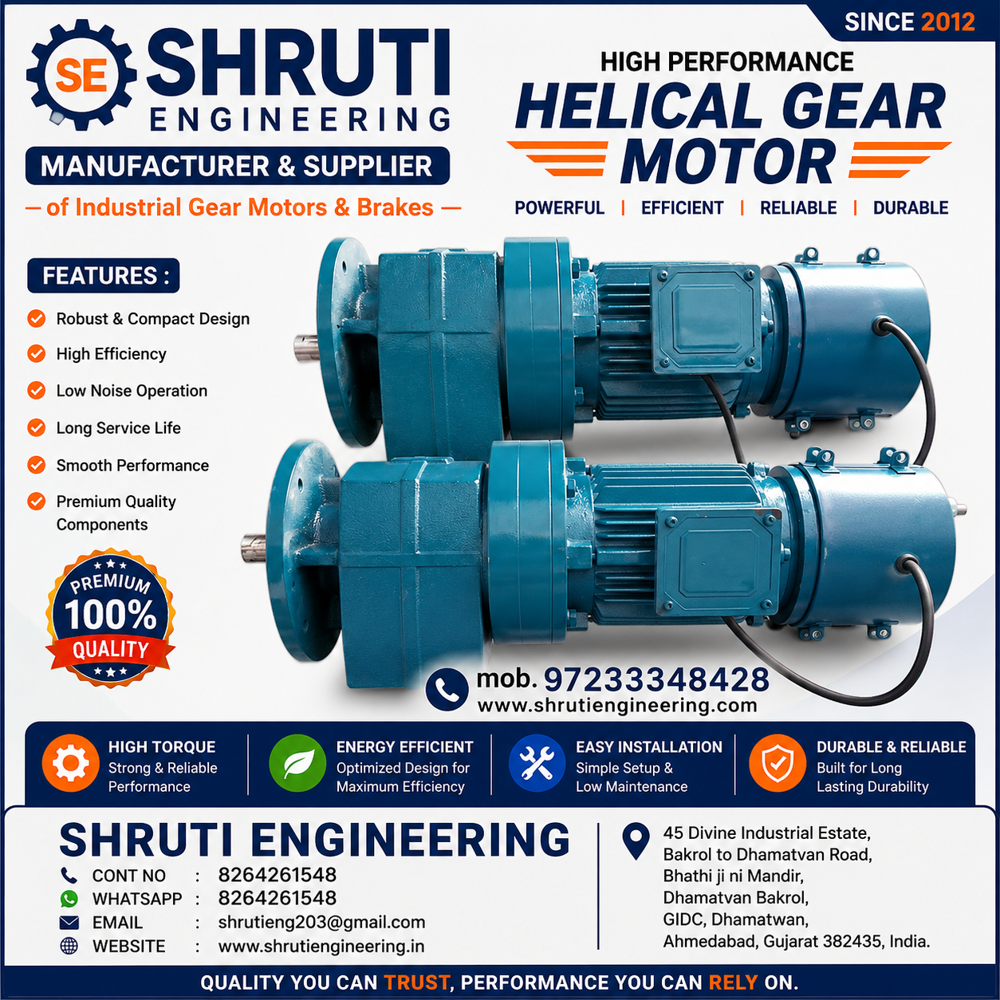 Helical Gearbox with AC Brake Motor