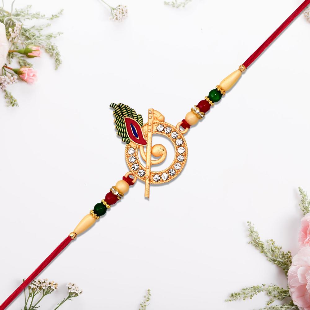 Lord Krishna Motif Rakhi  Divine Blessings for Rakshabandhan