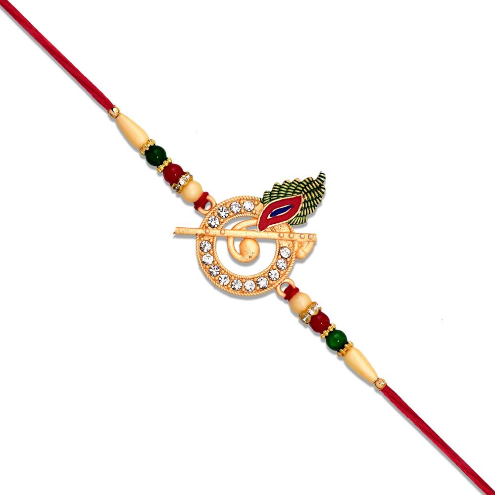 Lord Krishna Motif Rakhi  Divine Blessings for Rakshabandhan