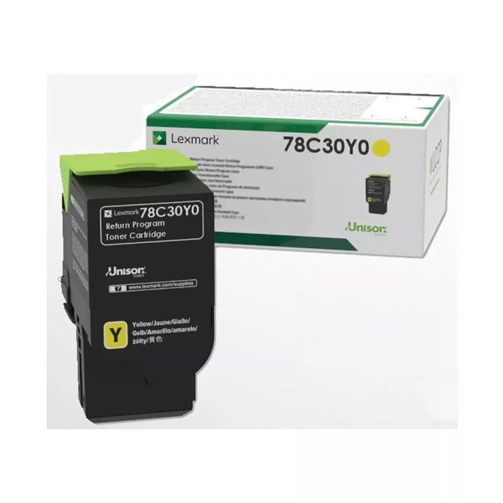 Lexmark 78C30Y0 Yellow Return Programme Toner Cartridge