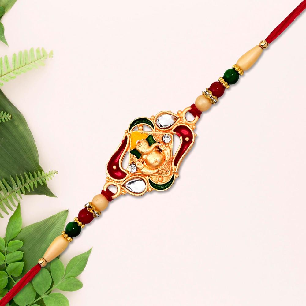 Ganpati Bappa Ki Rakhi  Elegant Traditional Raksha Bandhan Gift