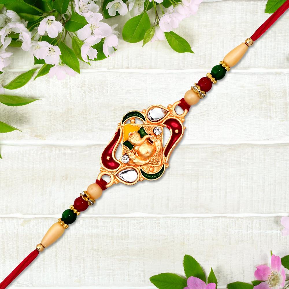 Ganpati Bappa Ki Rakhi  Elegant Traditional Raksha Bandhan Gift
