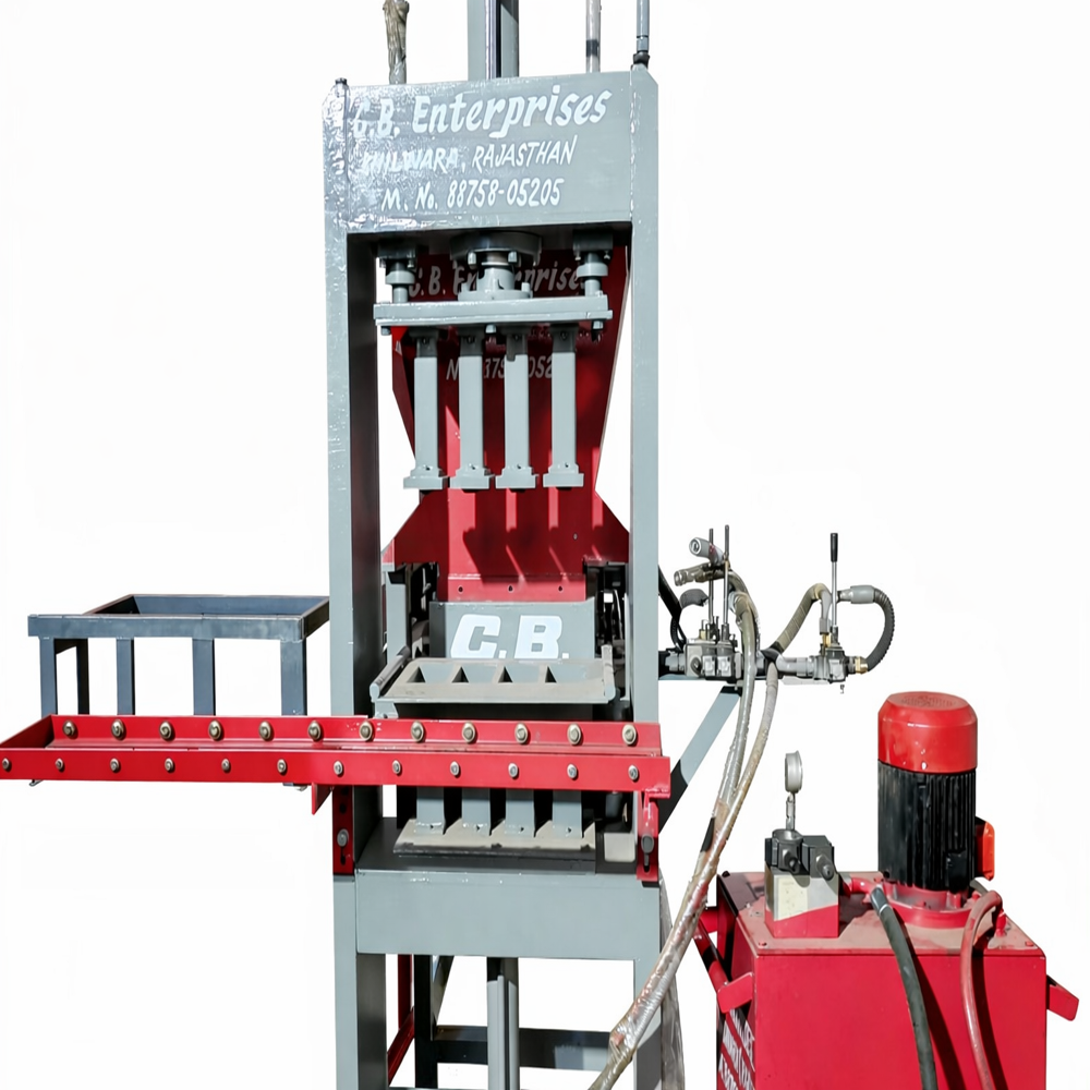 Single cylinder Liver Operating 4 Brick Making Machine