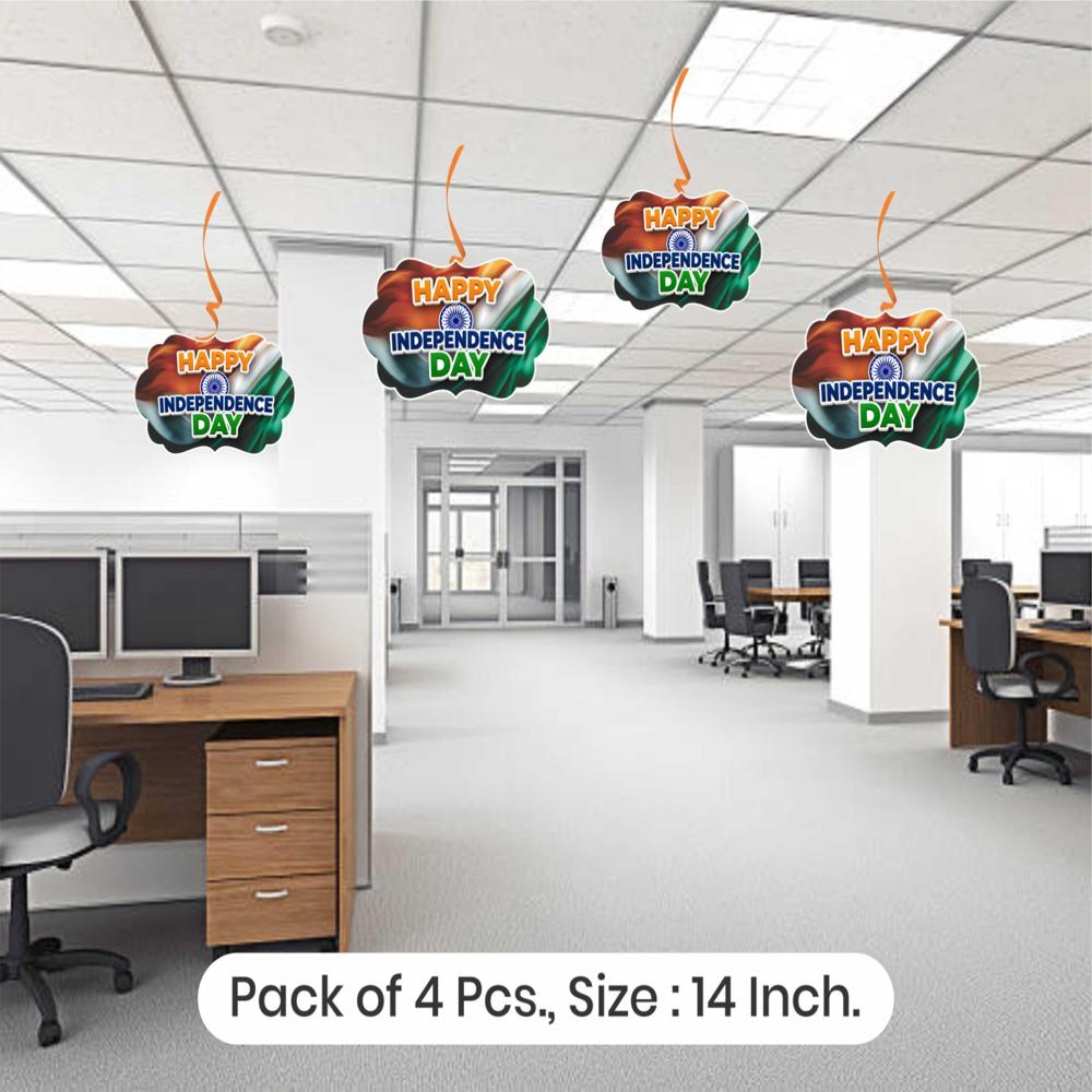Independence Day Dangler Decoration - Color: Saffron