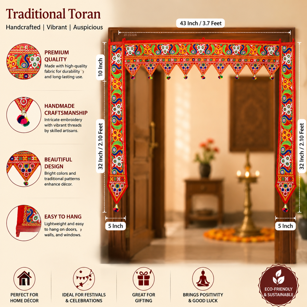 KRISHNA HANDLOOM Festival Toran for Main Door Decor E 24