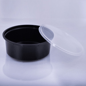750 ml Black Round Containers