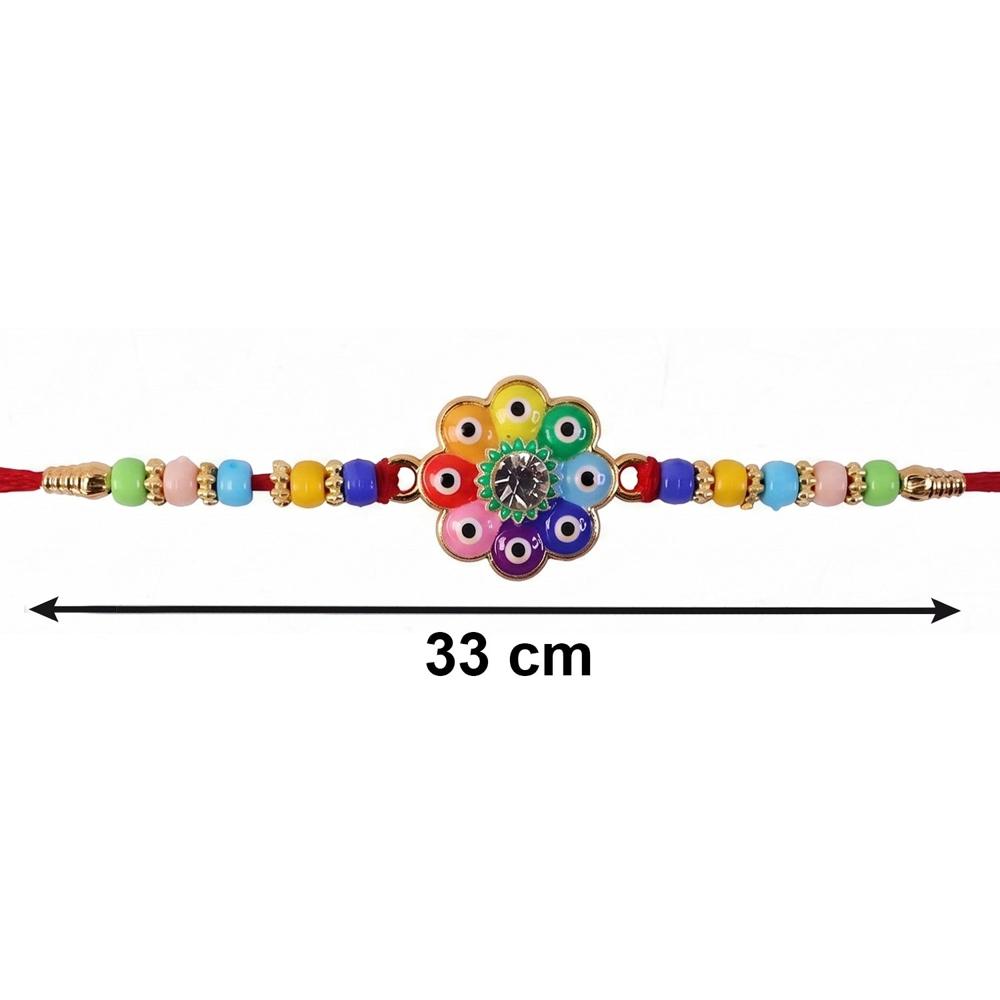 Evil Eye Flower Rakhi  Charming Traditional Symbol of Love
