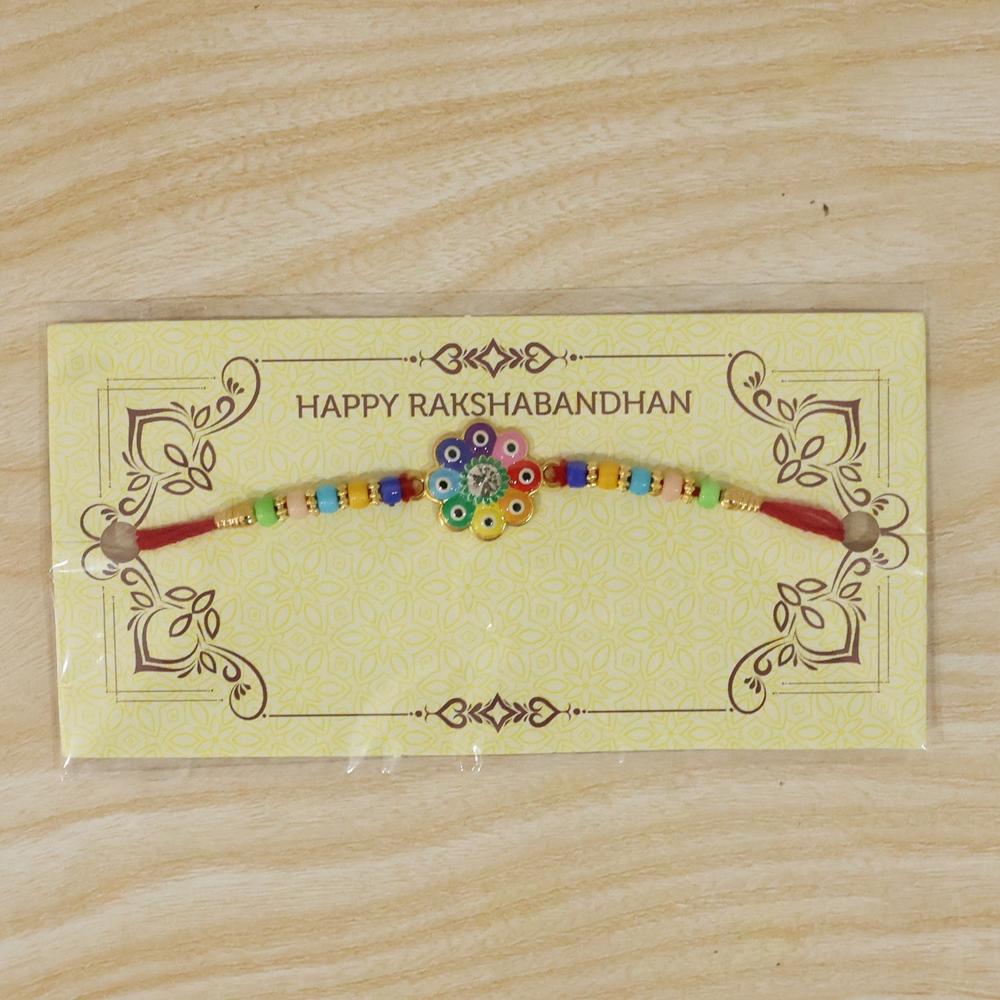 Evil Eye Flower Rakhi  Charming Traditional Symbol of Love