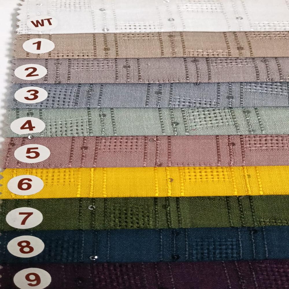 POLYCOTTON AQUA ZARI FABRIC