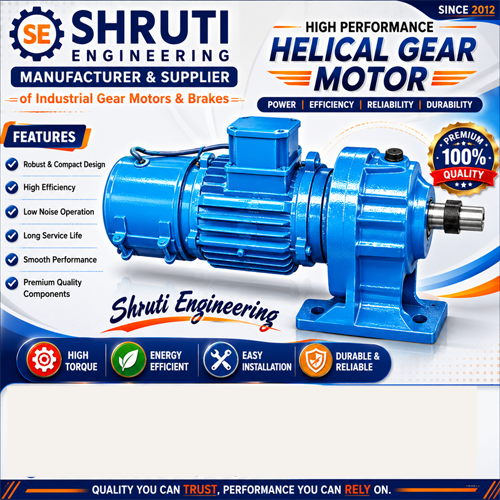 2 HP Helical Gear AC Brake Motor