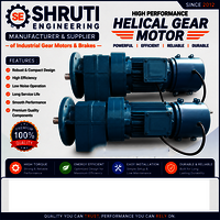 3 HP Helical Gear AC Brake Motor