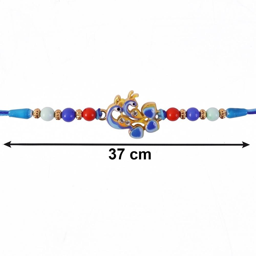 Rakhi  Elegant twin peacock designer festival ornament