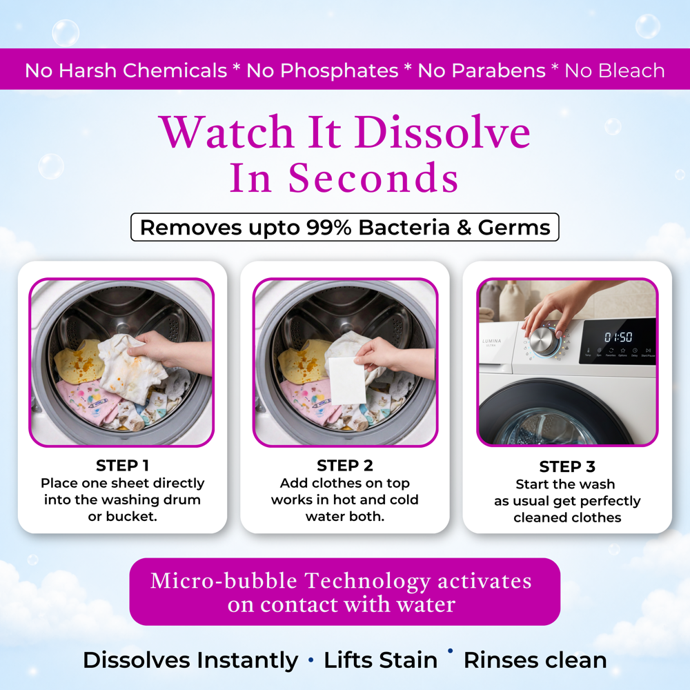 Baby Laundry Detergent Sheets