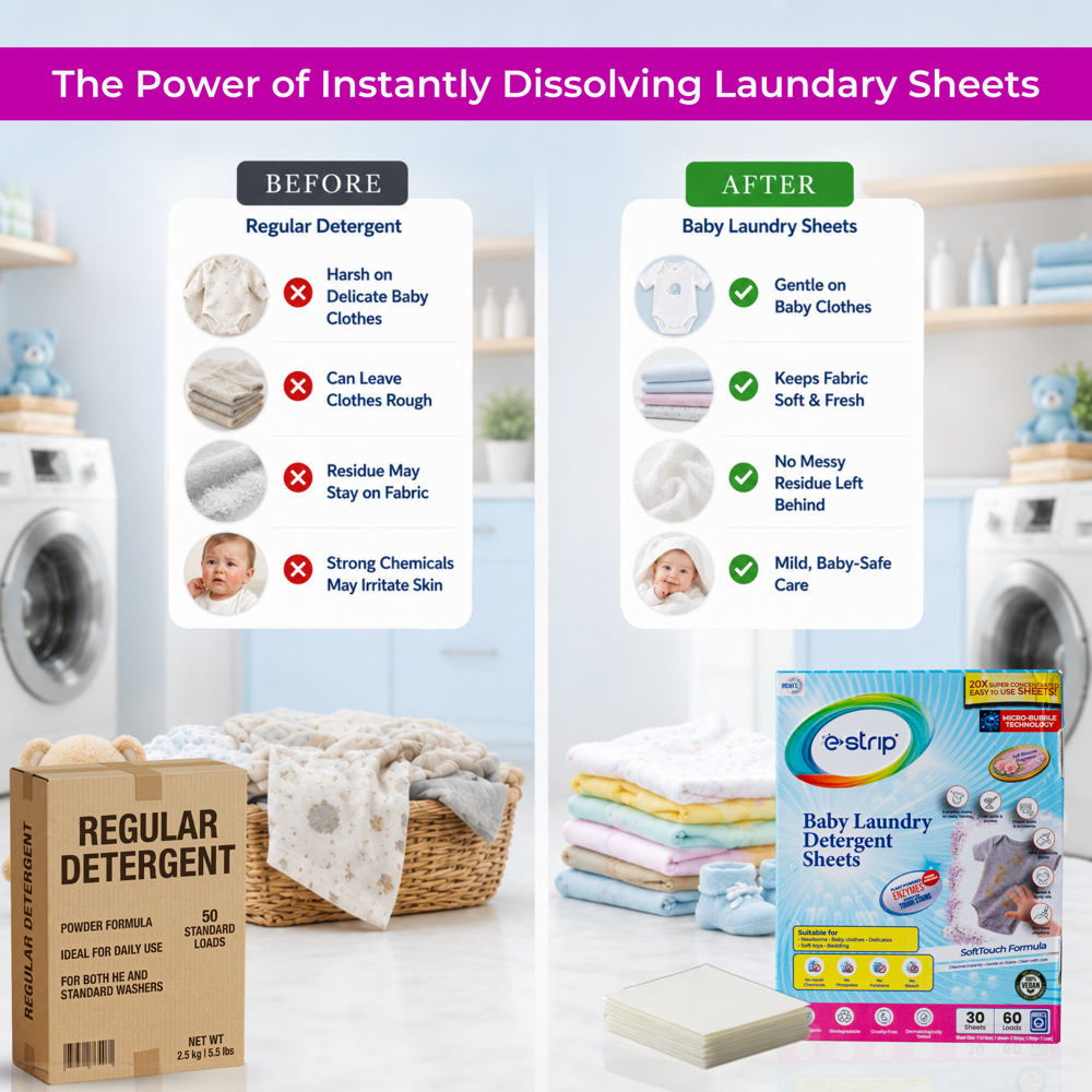 Baby Laundry Detergent Sheets