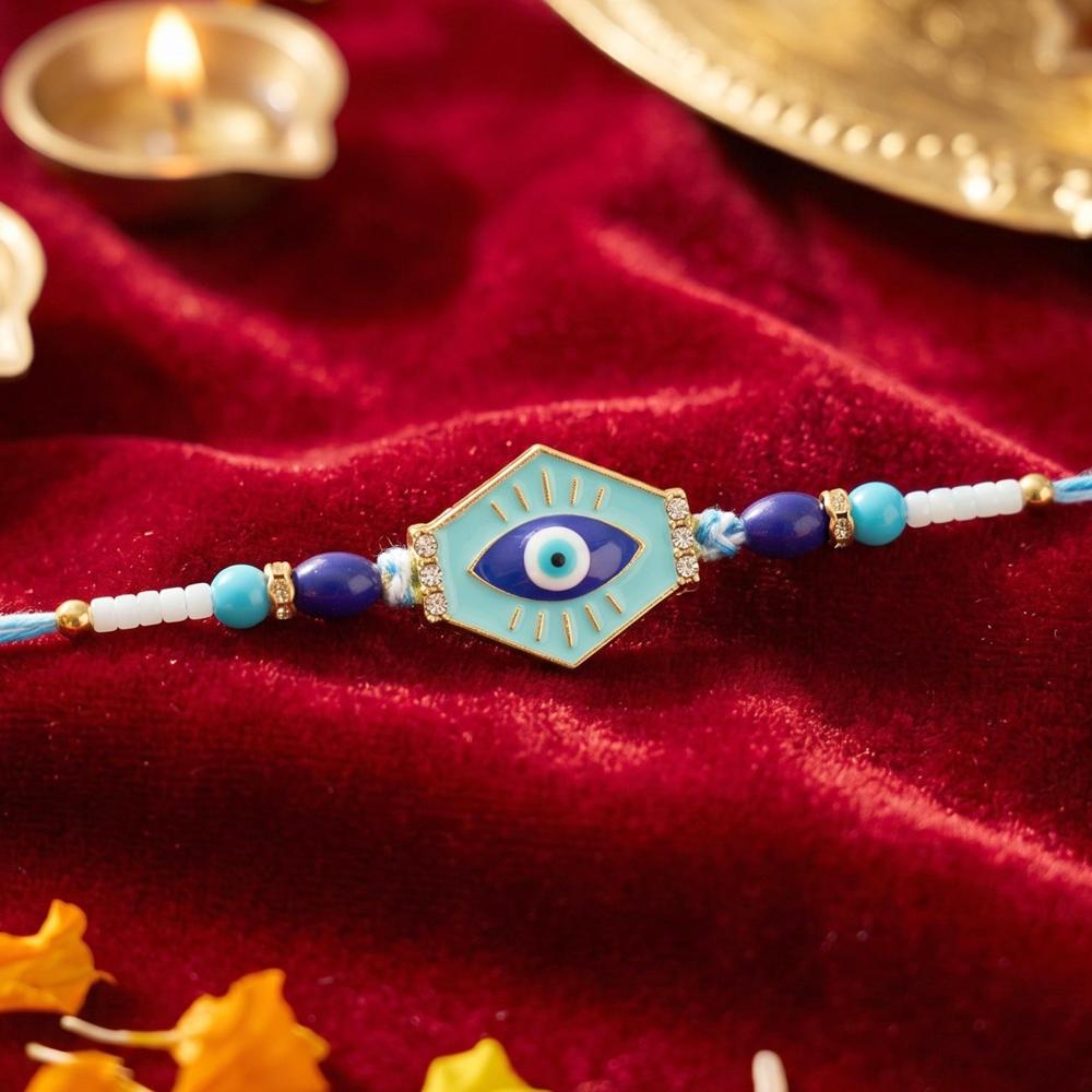 Evil Eye Hexagon Rakhi  Modern Protection Design for Raksha Bandhan