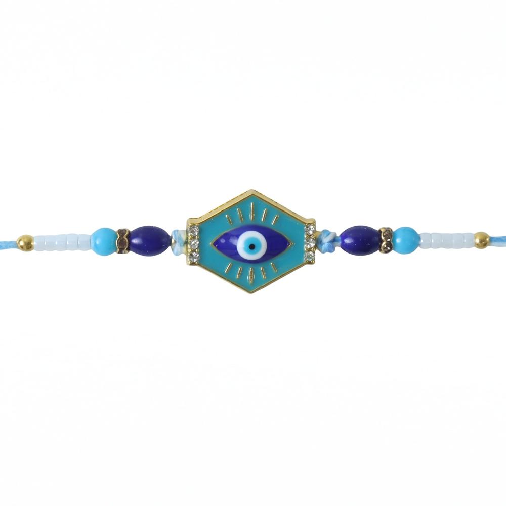 Evil Eye Hexagon Rakhi  Modern Protection Design for Raksha Bandhan
