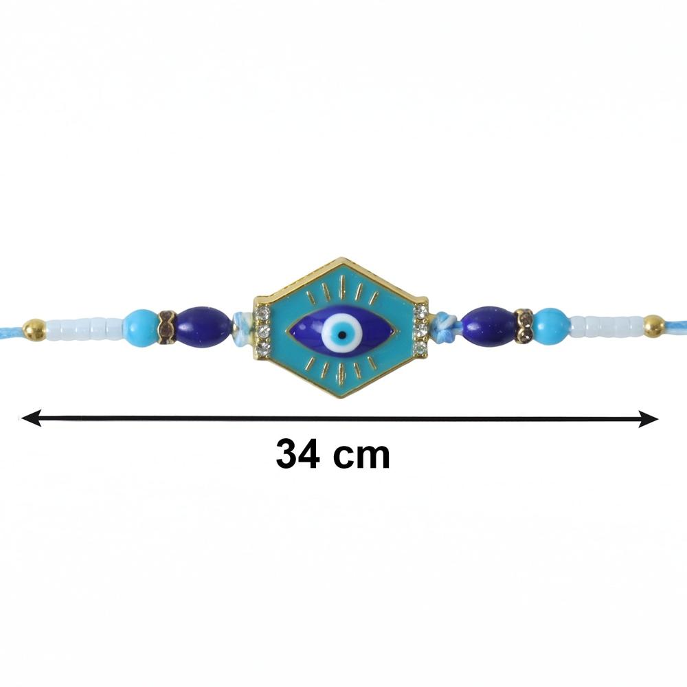 Evil Eye Hexagon Rakhi  Modern Protection Design for Raksha Bandhan