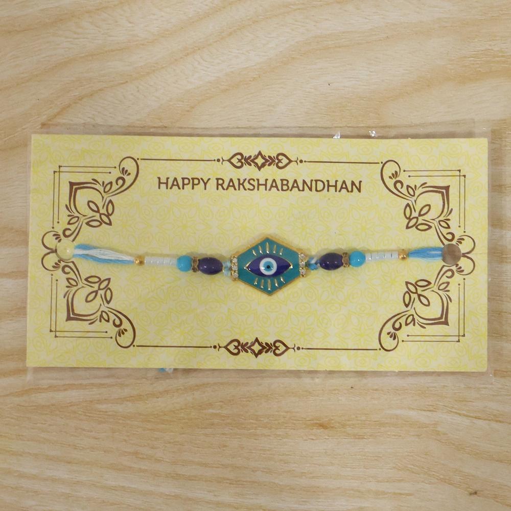 Evil Eye Hexagon Rakhi  Modern Protection Design for Raksha Bandhan