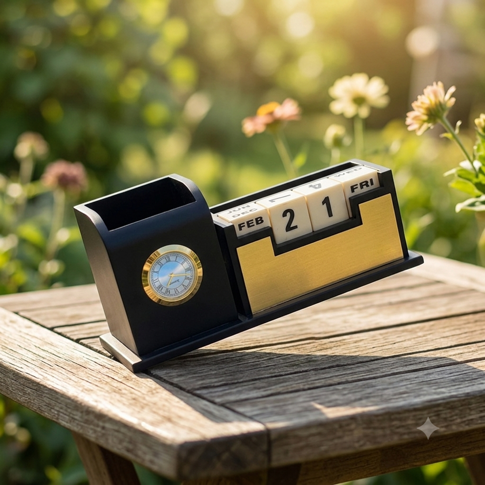 wooden penstand with uniuqe cubes
