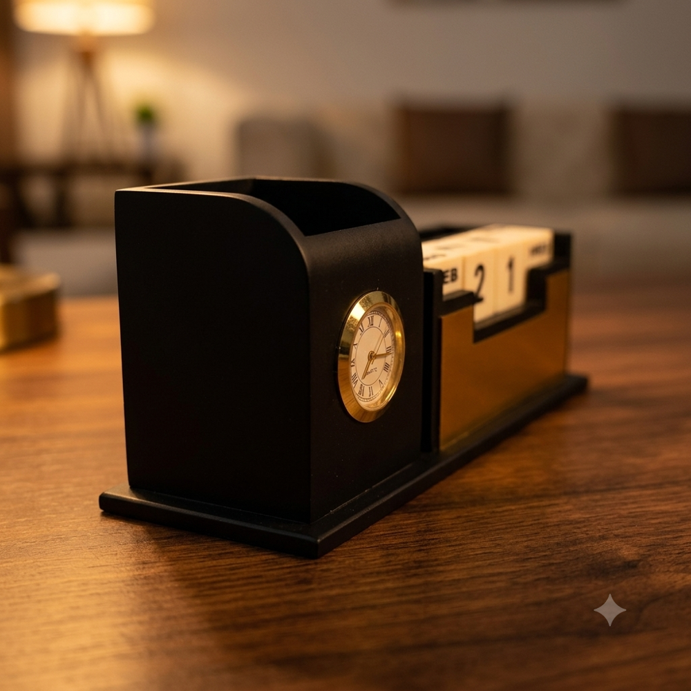 wooden penstand with uniuqe cubes