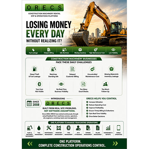 Machinery Rental Software - Capacity (Person): Multi-user Supported