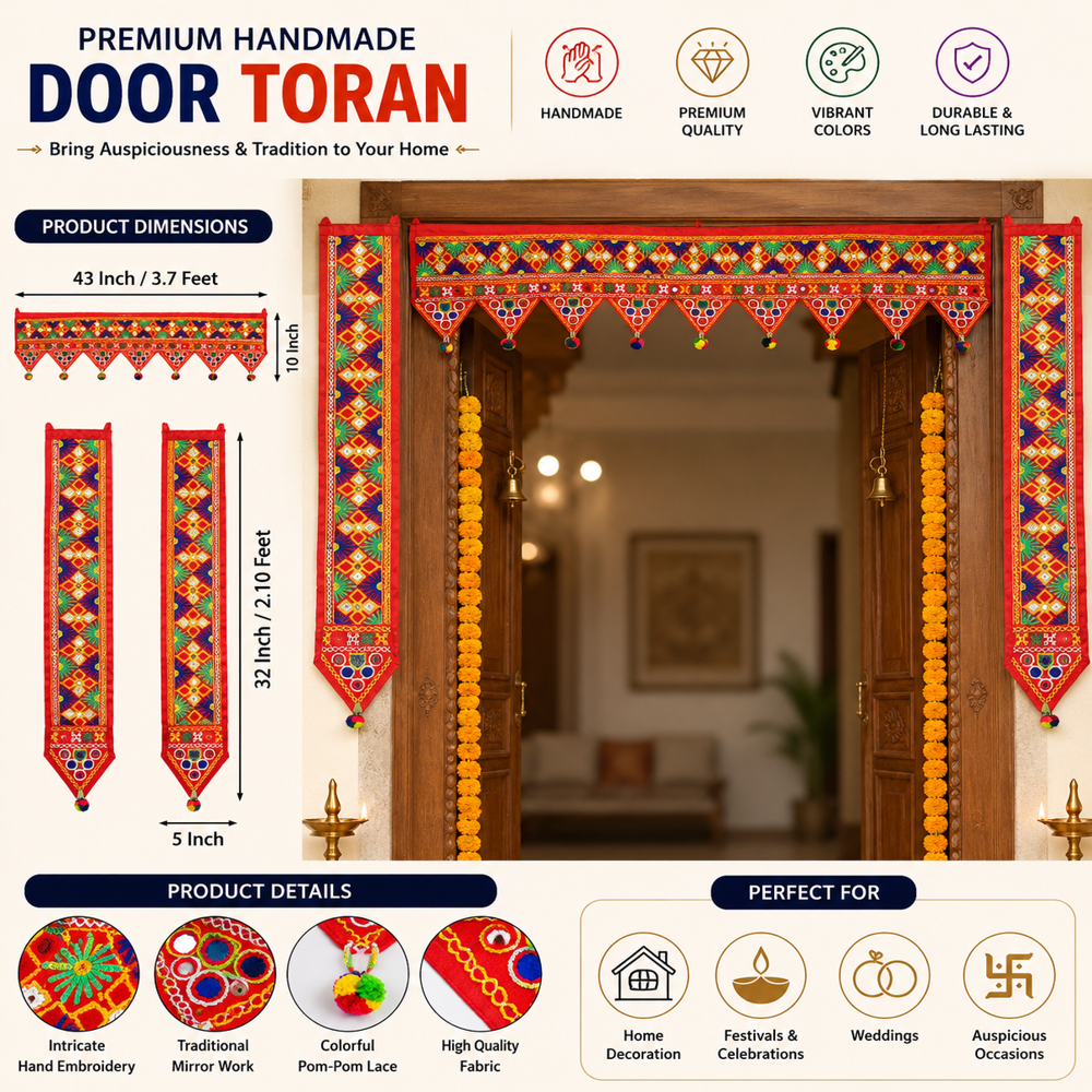 KRISHNA HANDLOOM Gujarati Toran for Festival Decoration F 1