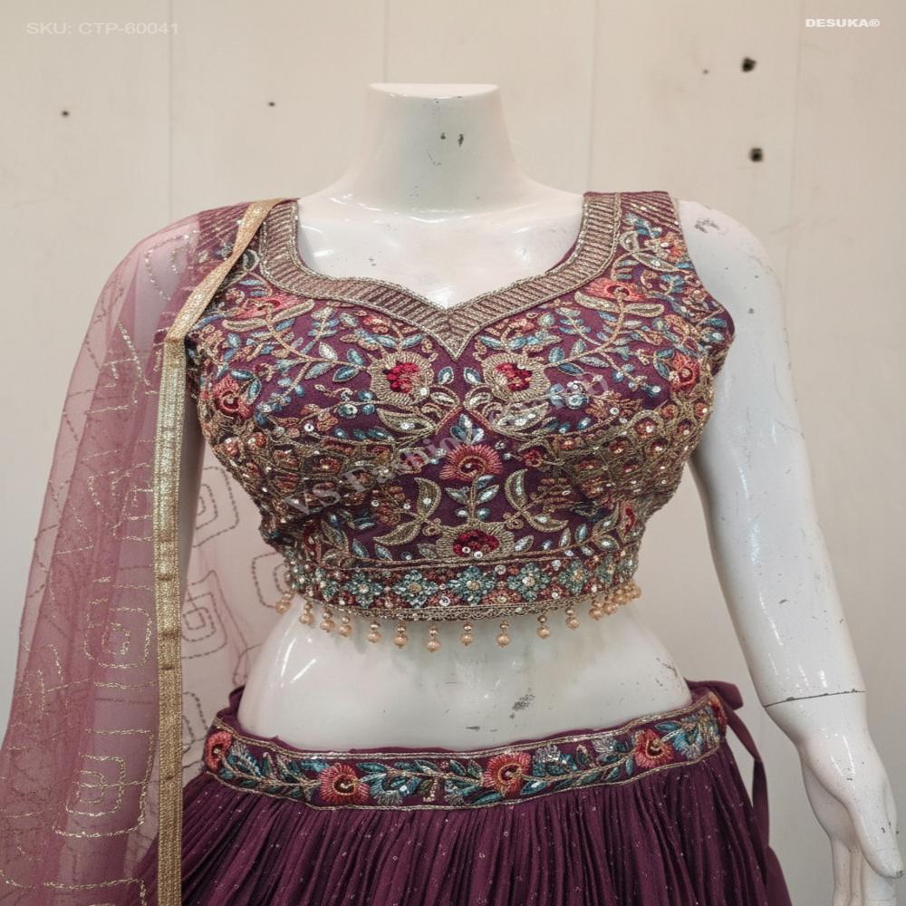 CTP-60041 Vichitra Silk Lehenga Choli