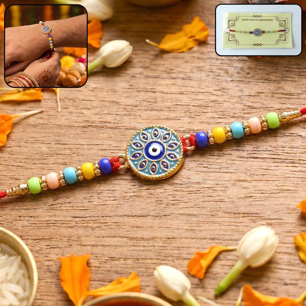 Evil Eye Mandala Rakhi  Symbol of Love and Protection