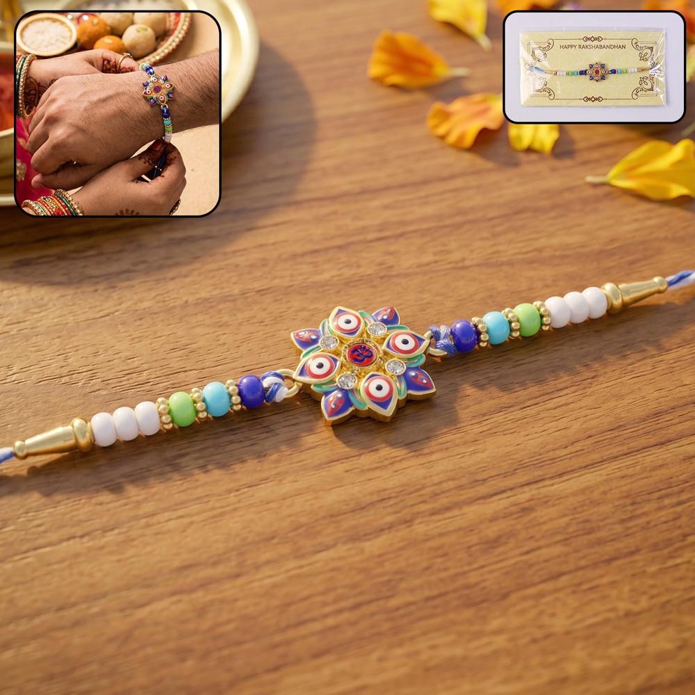Evil Eye OM Star Rakhi  Symbols of Protection & Tradition
