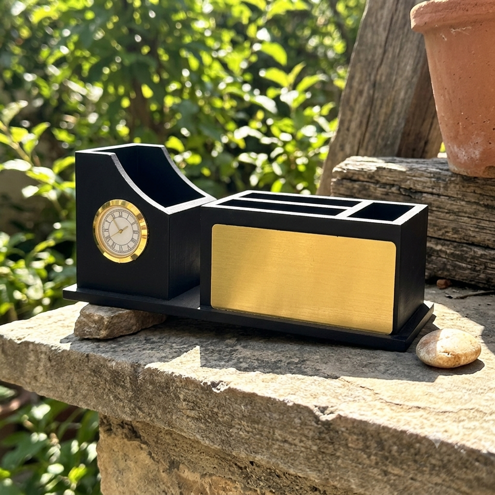 Premium Wooden Desk Organizer