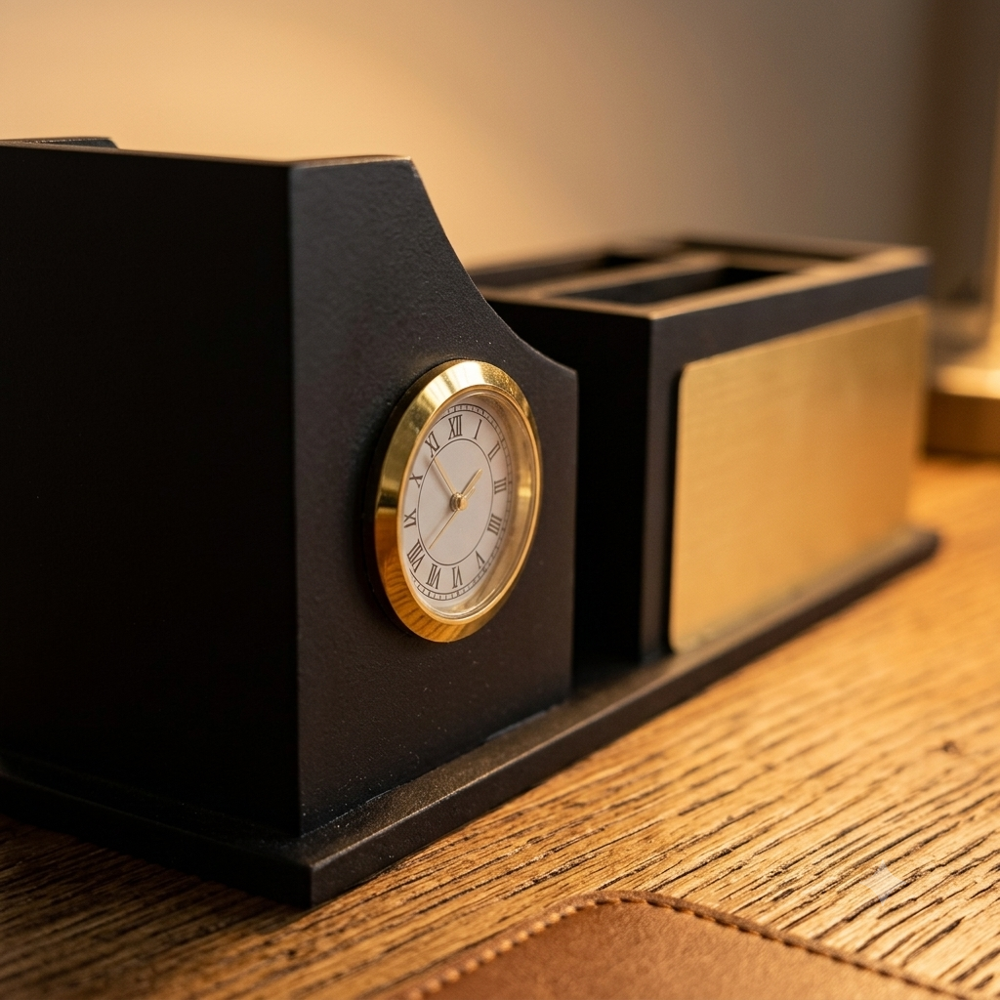 Premium Wooden Desk Organizer