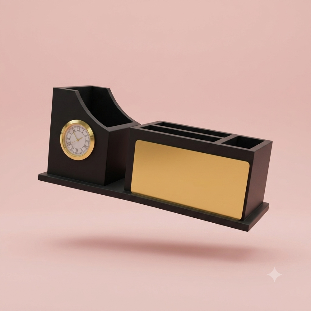 Premium Wooden Desk Organizer