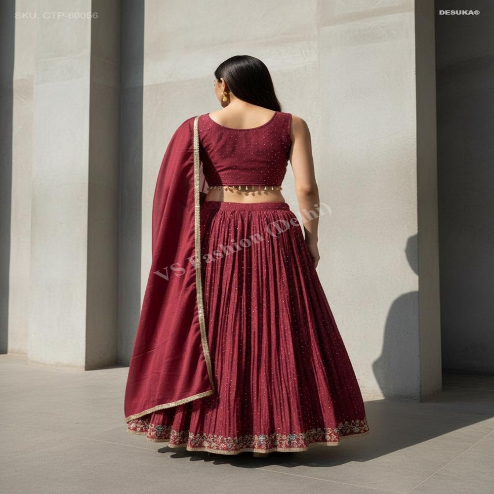 CTP-60056 Vichitra Silk Premium Lehenga Choli