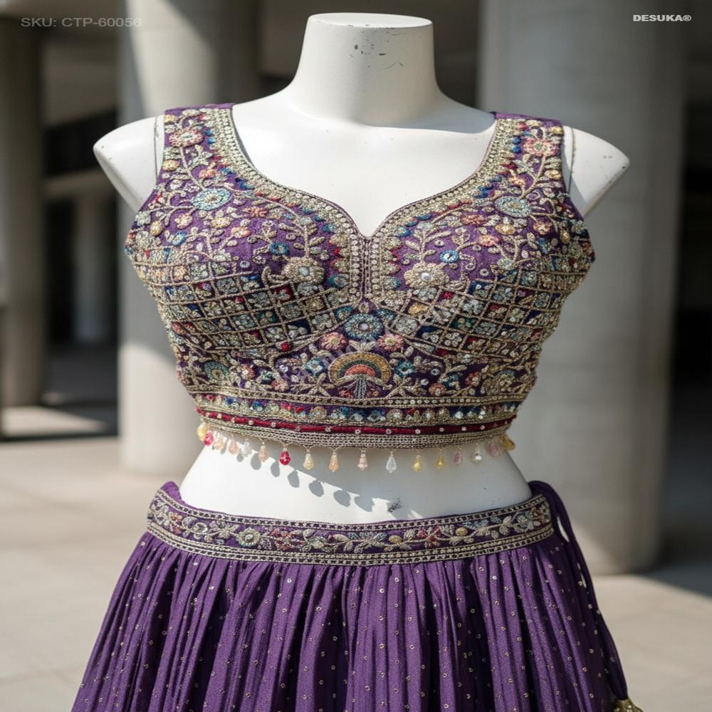CTP-60056 Vichitra Silk Premium Lehenga Choli