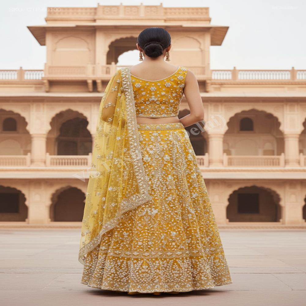 CTP-60100 Heavy Cut-Dana Net Lehenga Choli