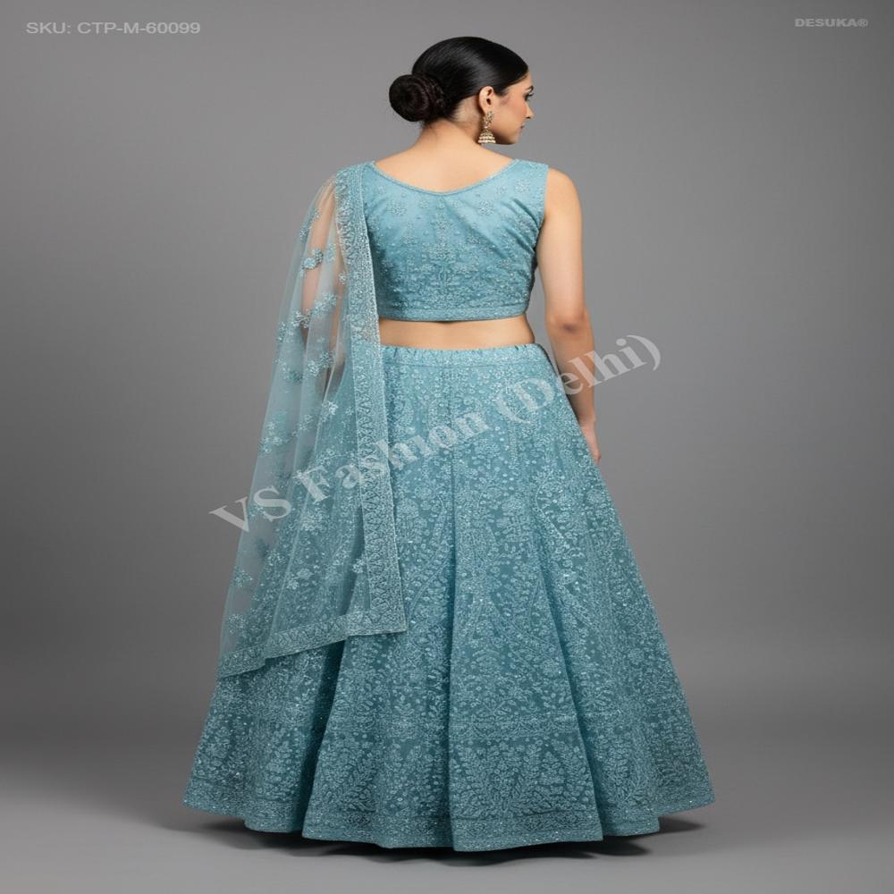 CTP-60099 Premium Net Crop Top Lehenga Set
