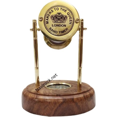Royal Vintage Unique Hanging Brass Hourglass Sand Timer