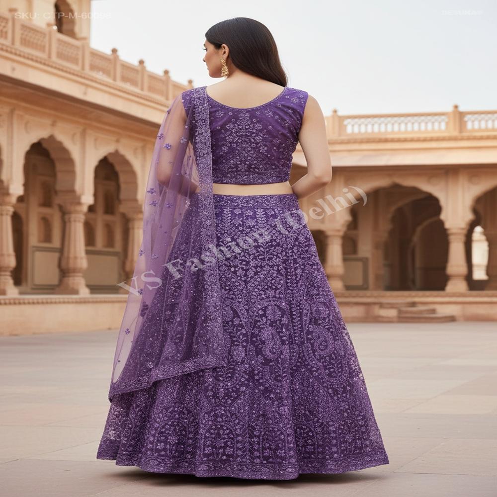 CTP-60098 Embroidered Premium Net Lehenga