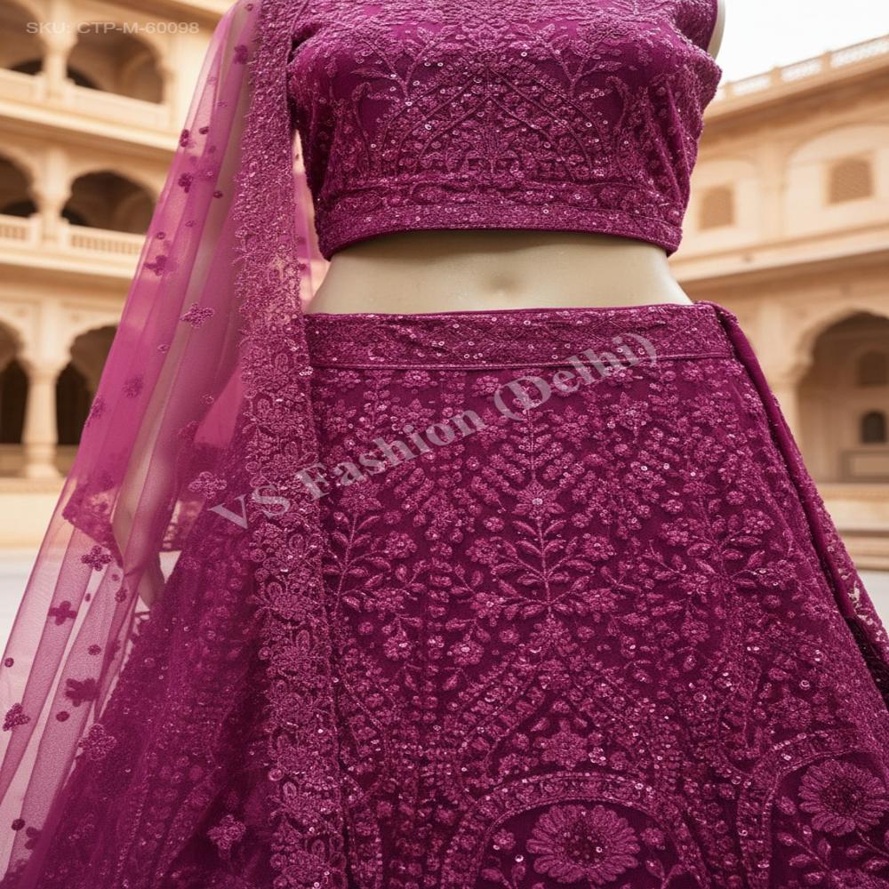 CTP-60098 Embroidered Premium Net Lehenga