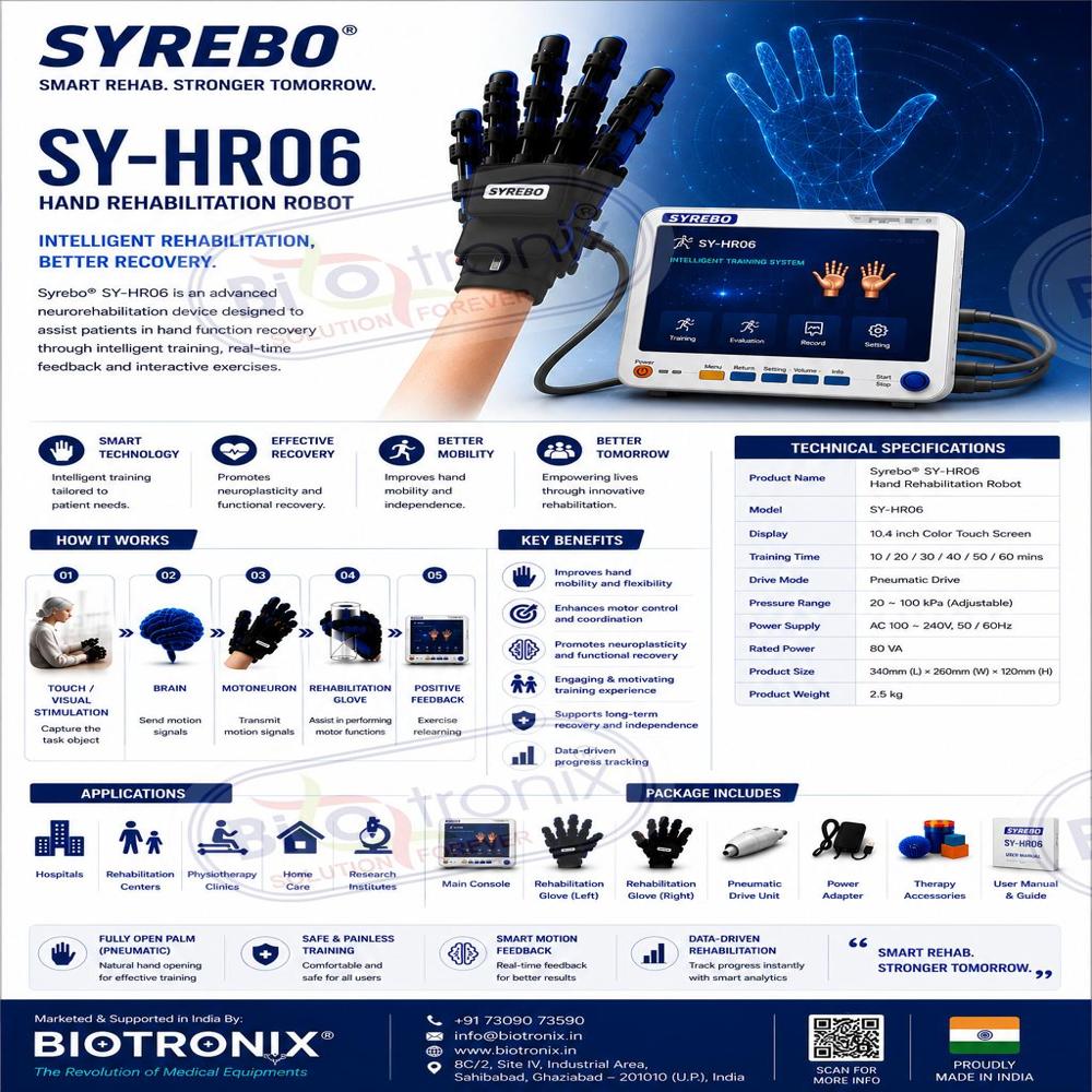 Medical Grade Syrebo HR06E Robotic Hand Rehabilitation System