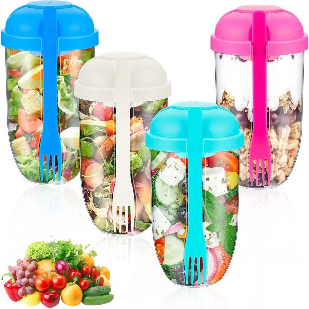 1000ml Portable Fresh Salad To-Go Container Leakproof Lunch Box