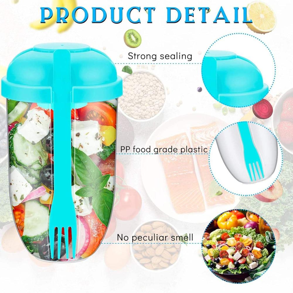 1000ml Portable Fresh Salad To-Go Container Leakproof Lunch Box